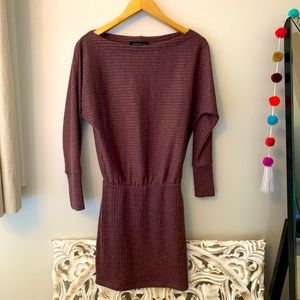 Ox Blood Dynamite Dress with slouch shoulder